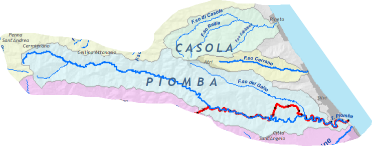 bacino idrografico del torrente Piomba