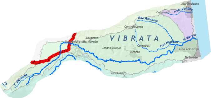 bacino del torrente Vibrata, in provincia di Teramo
