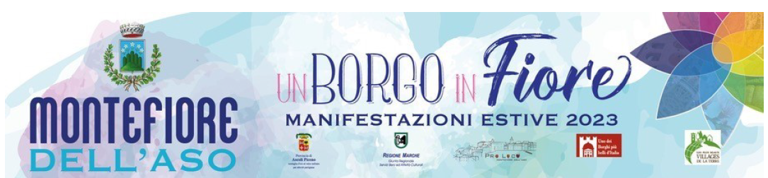 locandina delle manifestazioni ed eventi dell'estate 2023 nel comune di Montefiore dell'Aso (Ascoli Piceno)