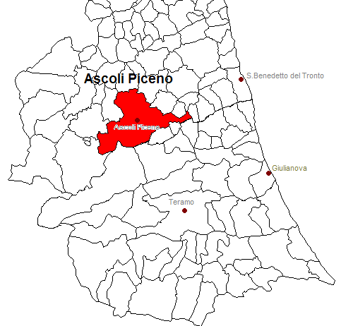 posizione del comune di Ascoli Piceno